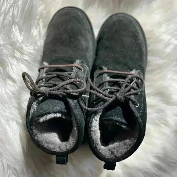 UGG Neumel Suede Wool Chukka Ankle Boots - Black, Size 12 (M) Men’s Winter Warm - Picture 2 of 11